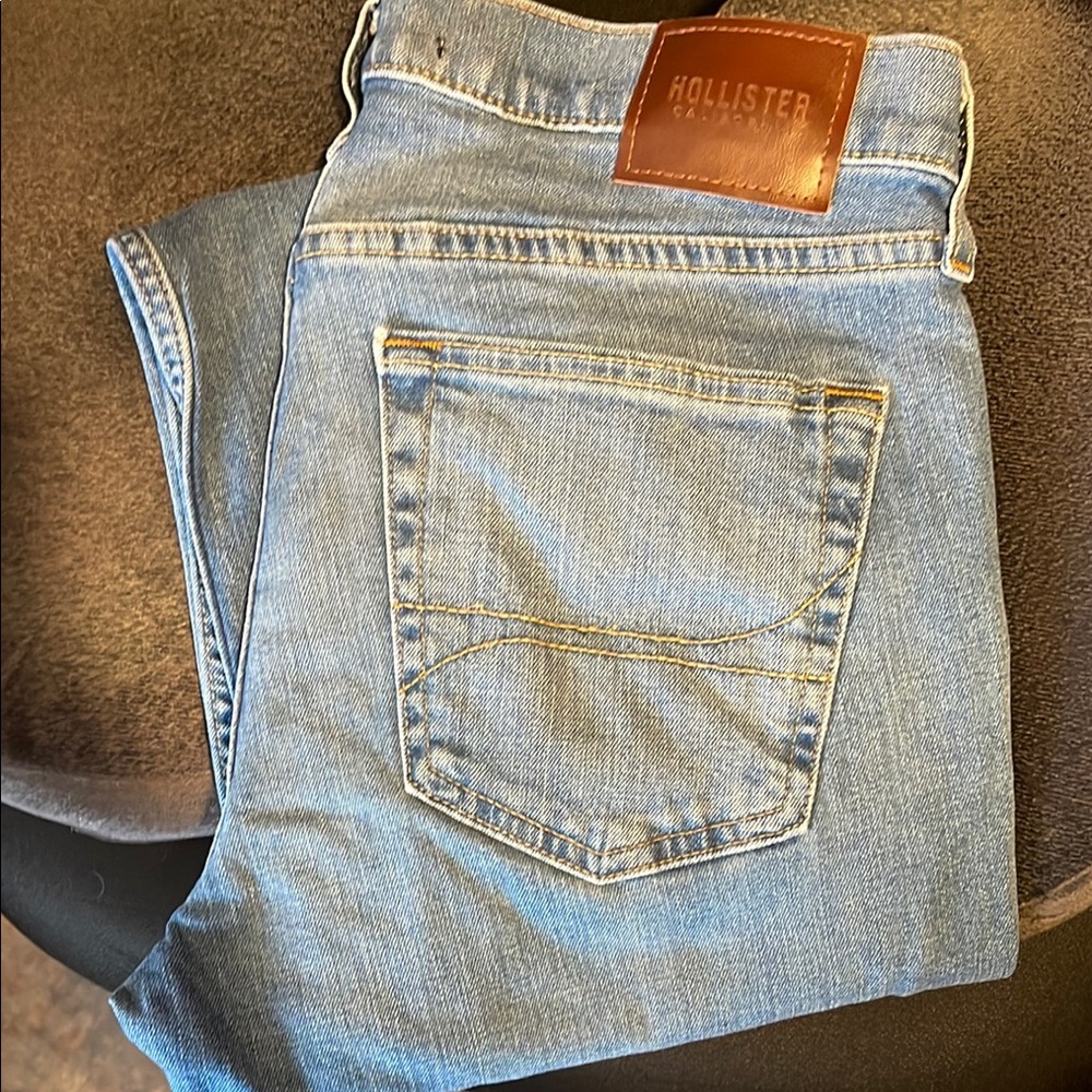 Hollister Blue Slim Straight Jeans Classic Style